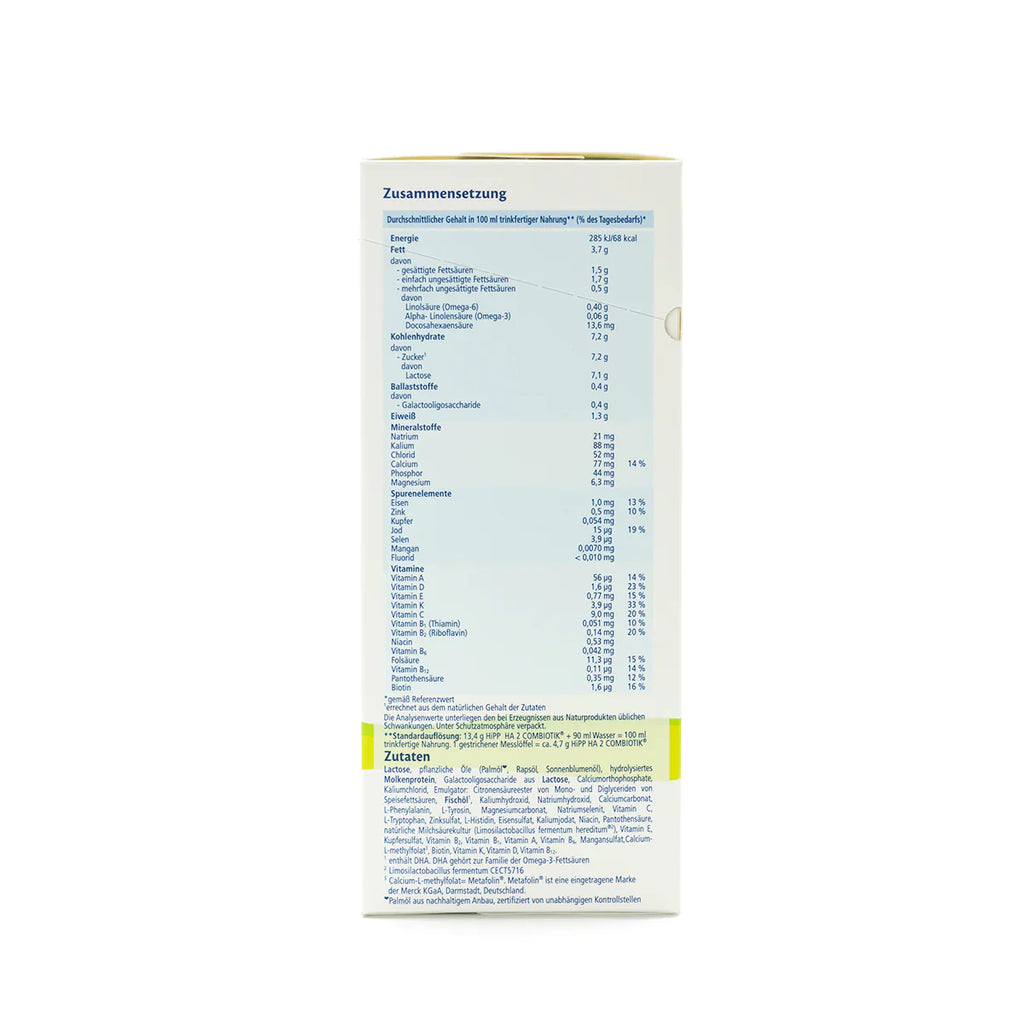 HiPP HA Germany Hypoallergenic Stage 2 Combiotik Infant Milk Formula 6+ months •  600g
