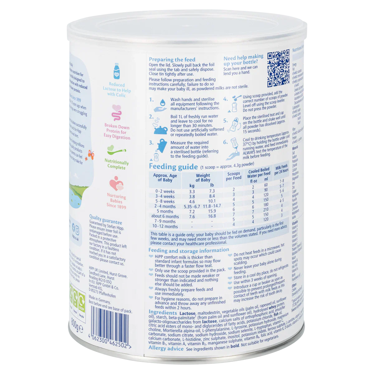 HiPP UK Comfort Formula from Birth (800g)
