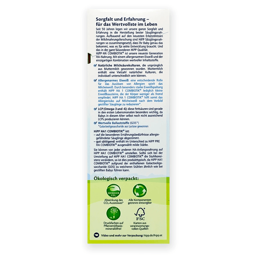 HiPP HA Germany Hypoallergenic Stage 1 Combiotik Infant Milk Formula 0-6 months •  600g - Emmbaby Canada