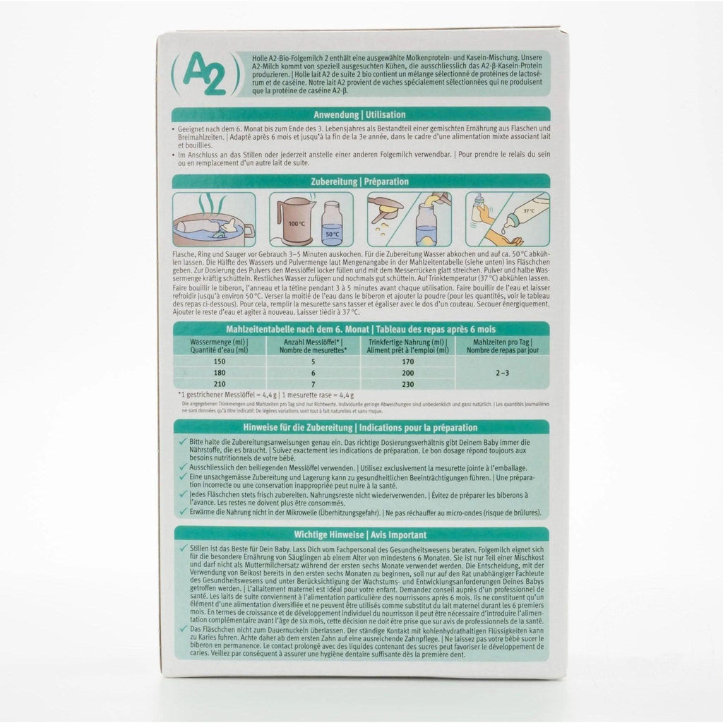 Holle Cow A2 Organic Follow-on Milk Stage 2 6+ months • 400g - Emmbaby Canada