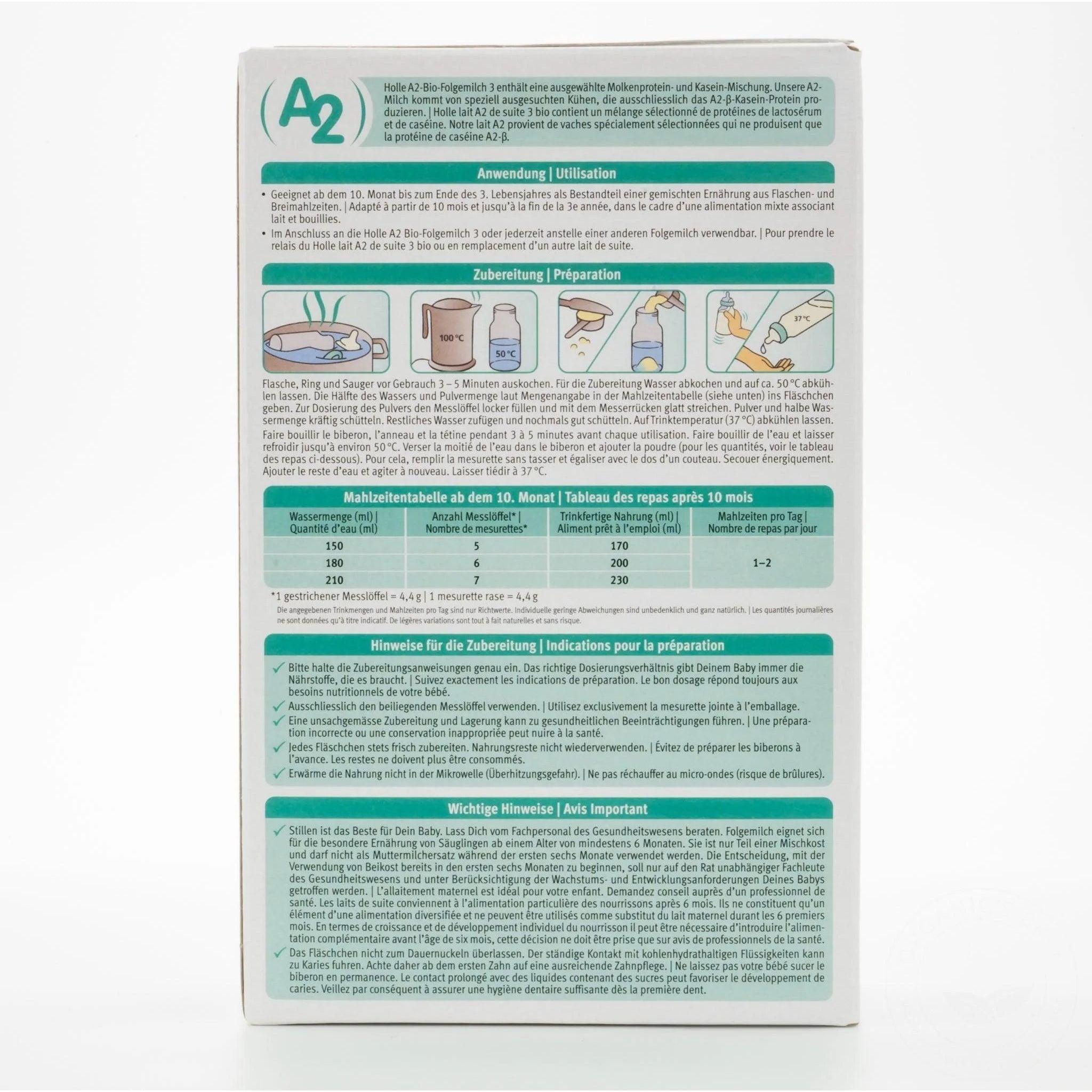 Holle Cow A2 Organic Growing-up Milk Stage 3 12+ months • 400g - Emmbaby Canada