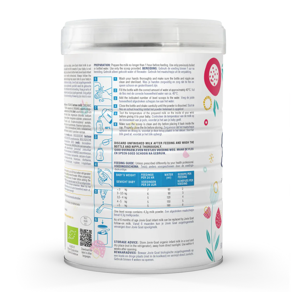 Jovie Organic Goat Infant Milk 800g -Stage 1 - 0 - 6 Months - Emmbaby Canada