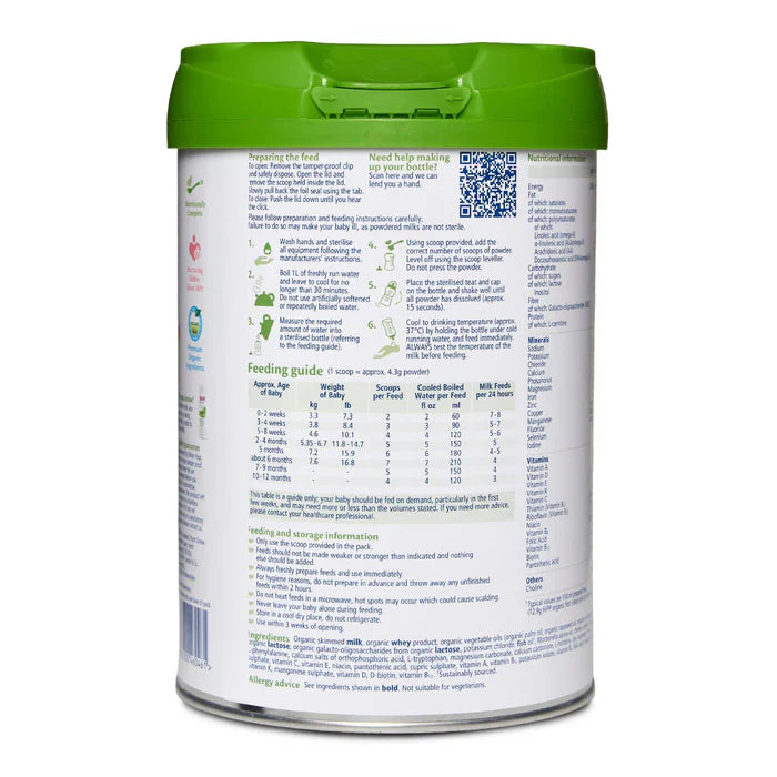 Hipp Formula UK stage 1 Infant formula 0+ months 800g