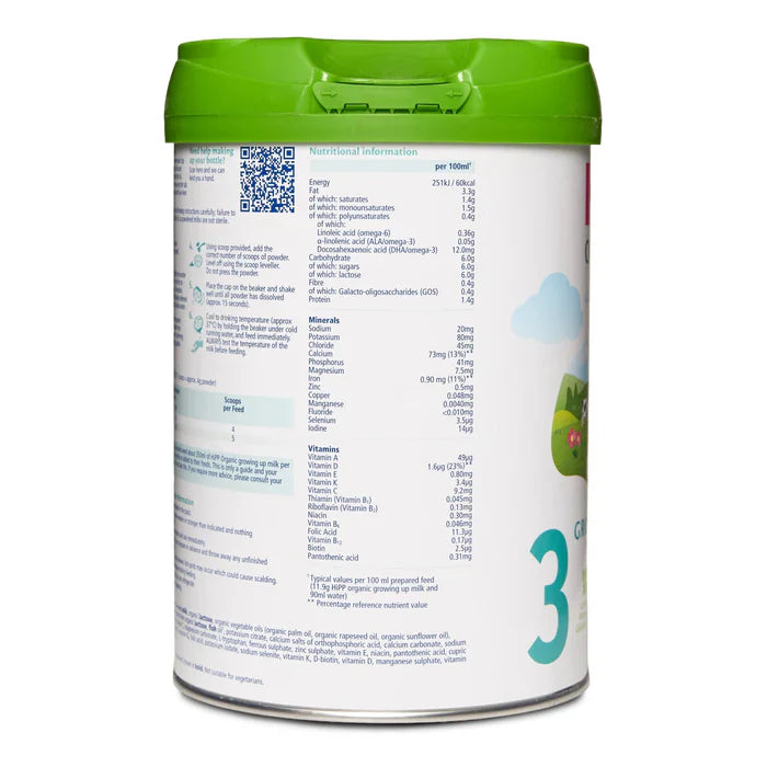 Hipp Formula UK stage 3 Growing up formula 12+ months - 800g